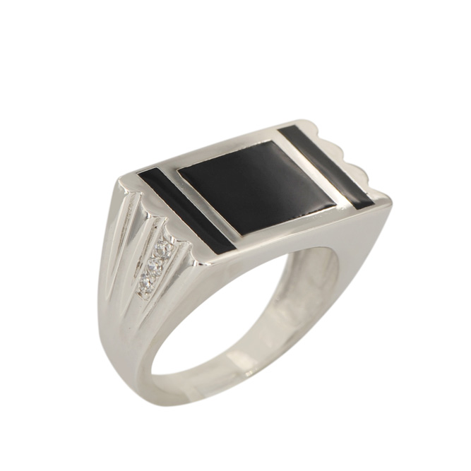 1R3111 - Silver Onyx Ring